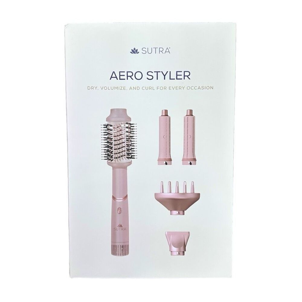 Sutra AERO Styler Dry, Volumize, & Curl - 5 Barrel Attachments - Rose Gold